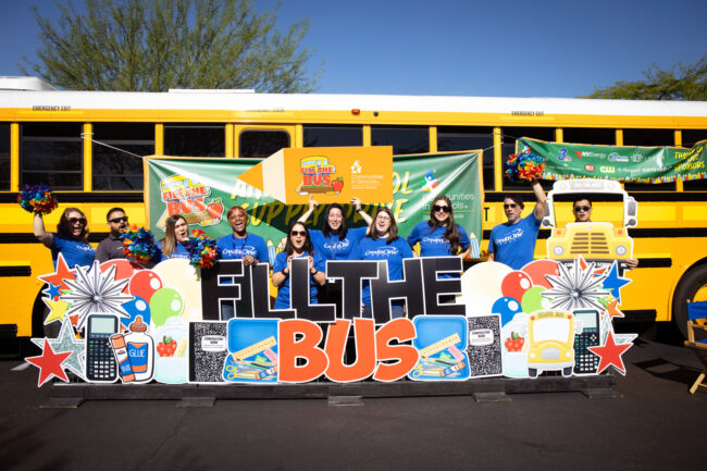 Fill the Bus School Supply Drive Credit One Team