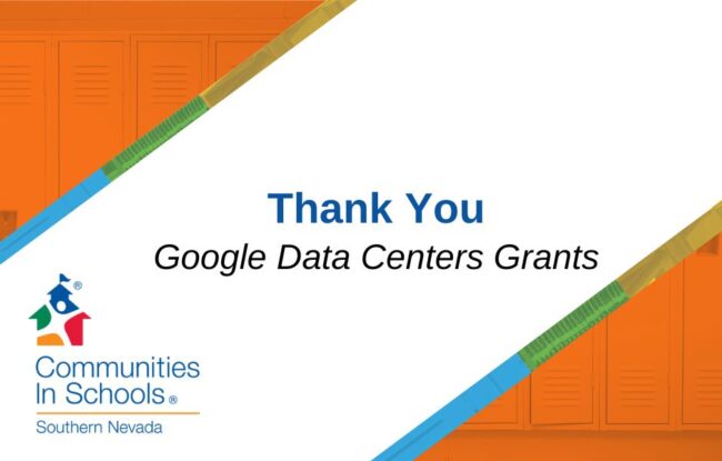 Thank you card to Google Data Centers Grants