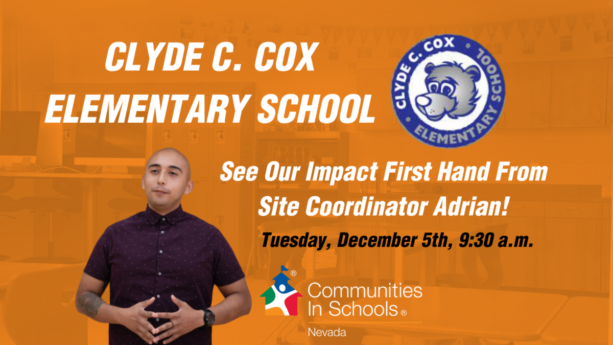 Meet site coordinator Adrian at Cox Elementary School on Dec 5th 2023