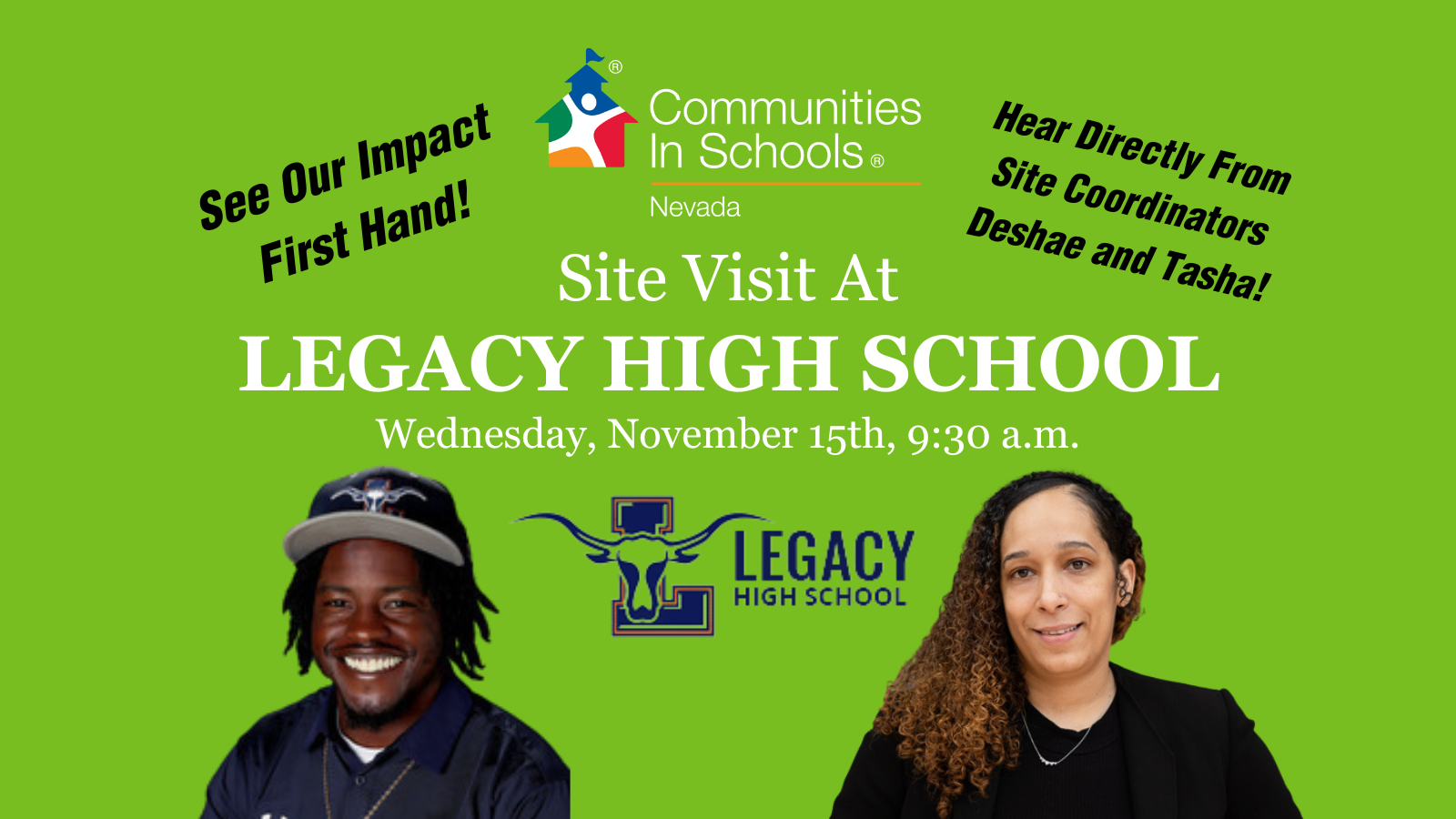 Legacy High School Site Visit takes place November 15, 2023